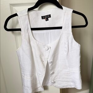 J. Crew Linen Vest Top
